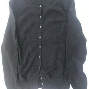 Black Cashmere cardigan Sutton size L